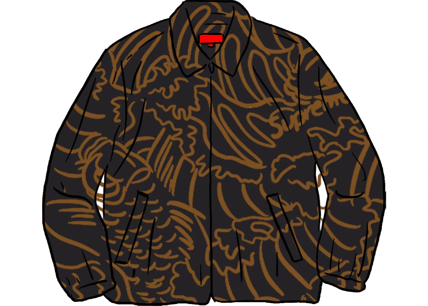 Мужская куртка-рабочая Supreme Waves Work Jacket, Black