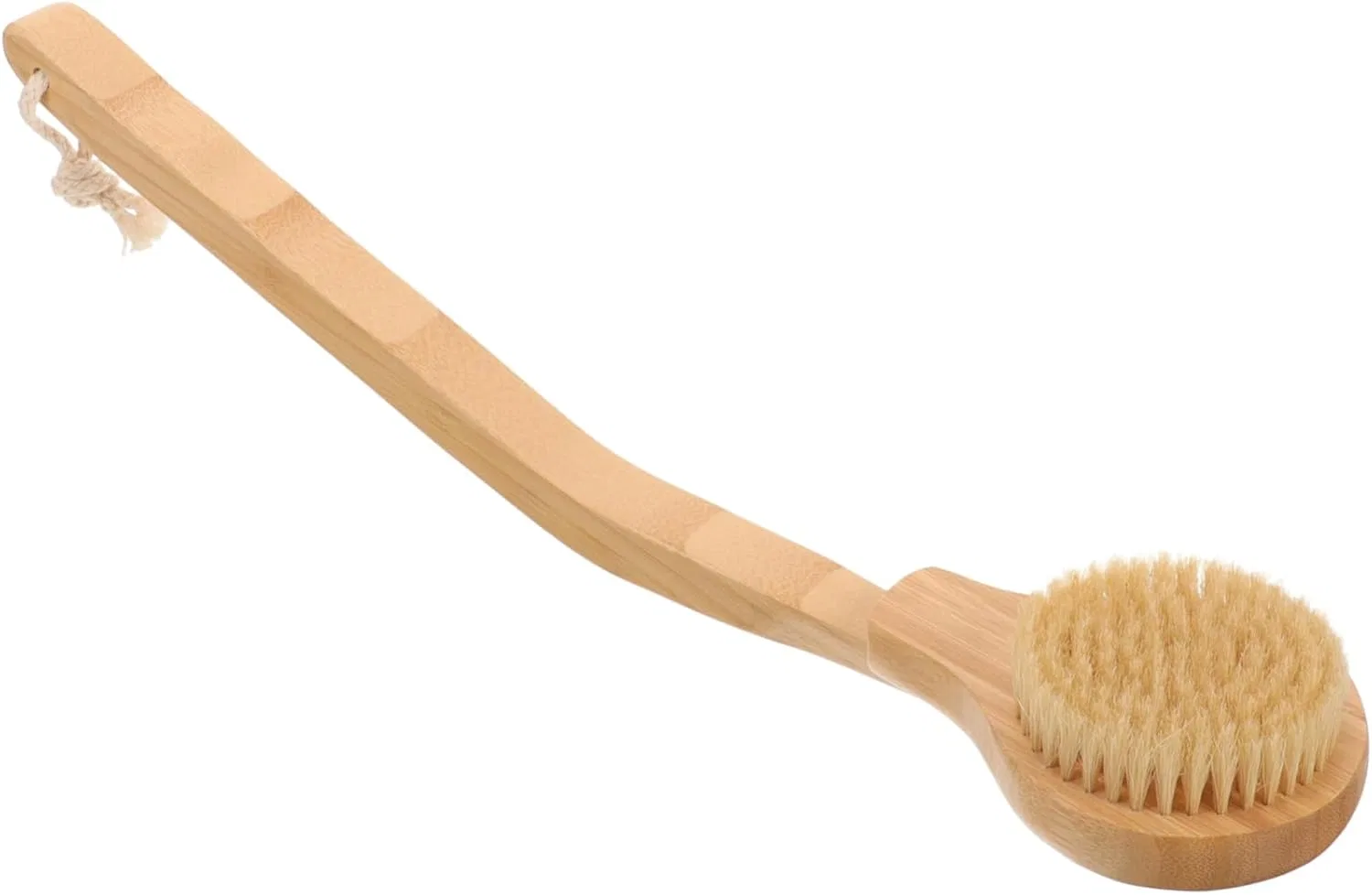 Щетка для тела с длинной ручкой, Bamboo and Bristle, ORFOFE, 42x8.5x4 см, Khaki