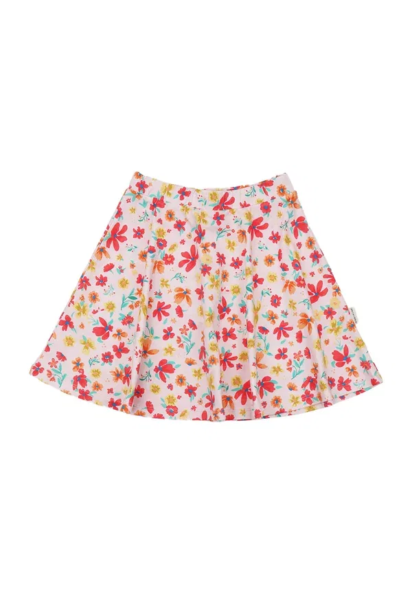 Юбка цветочный принт Flower garden A-line Walkiddy, pink, розовый