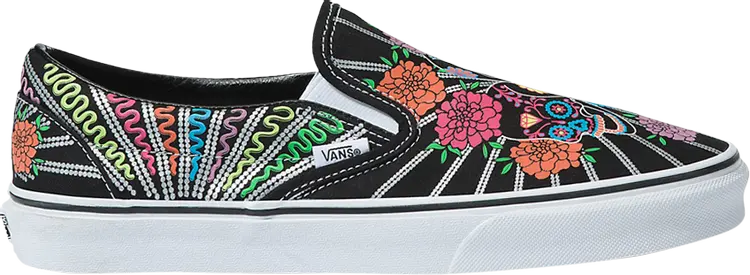 

Кроссовки Vans Classic Slip-On Dia De Los Muertos - Floral, черный
