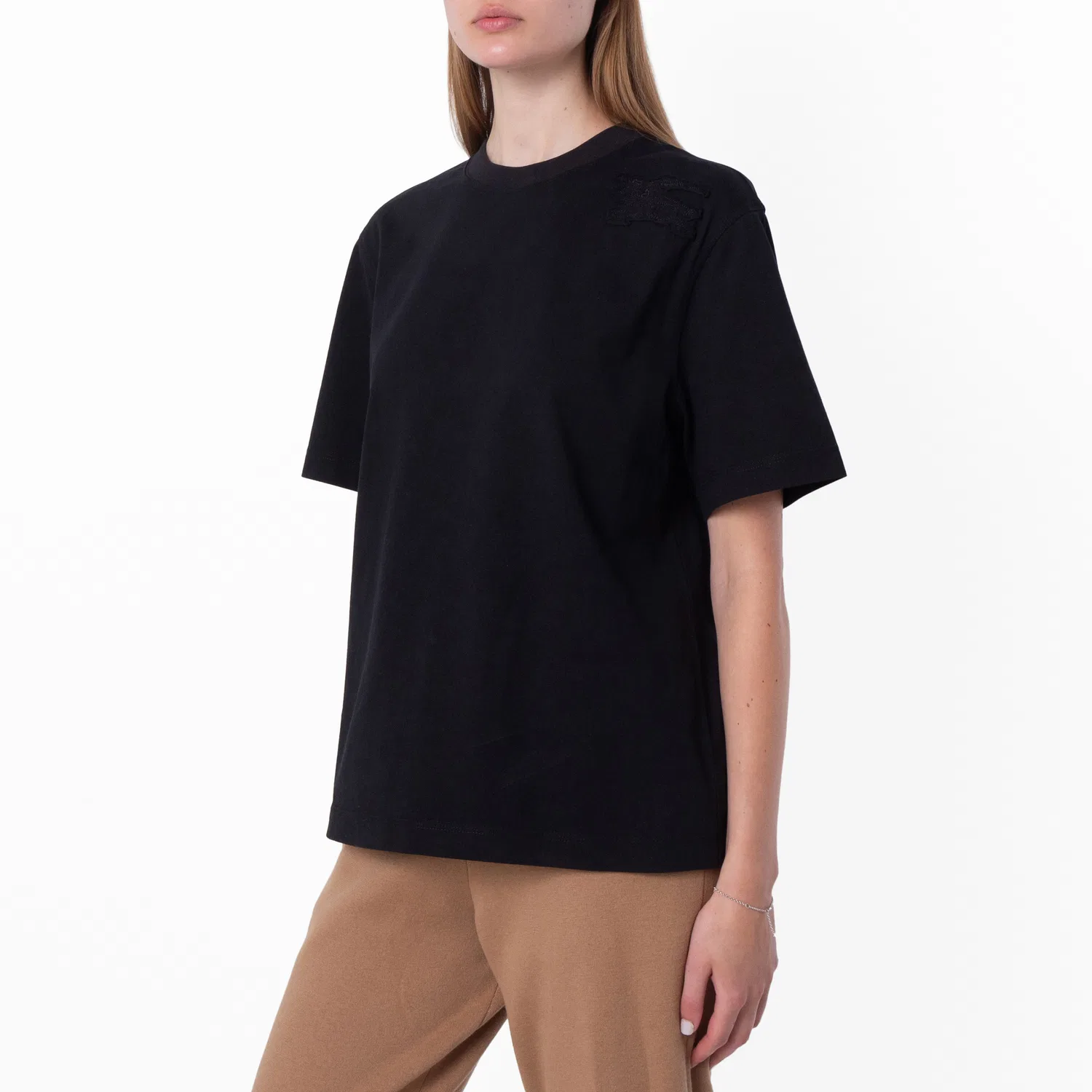Футболка хлопковая с круглым вырезом Crew-Neck Cotton Jersey T-Shirt Burberry, Black — фото 3