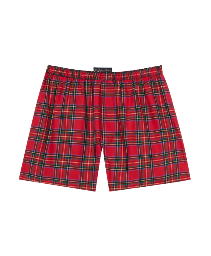 

Хлопковые боксерские шорты в клетку Brooks Brothers, красный