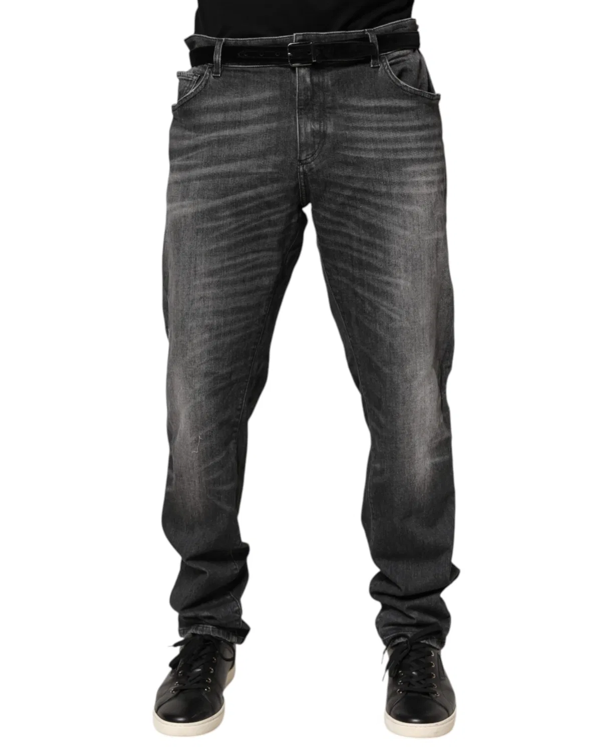 Мужские джинсы с эффектом потертости Denim Jeans Dolce & Gabbana, Black-Gray Wash — фото 2