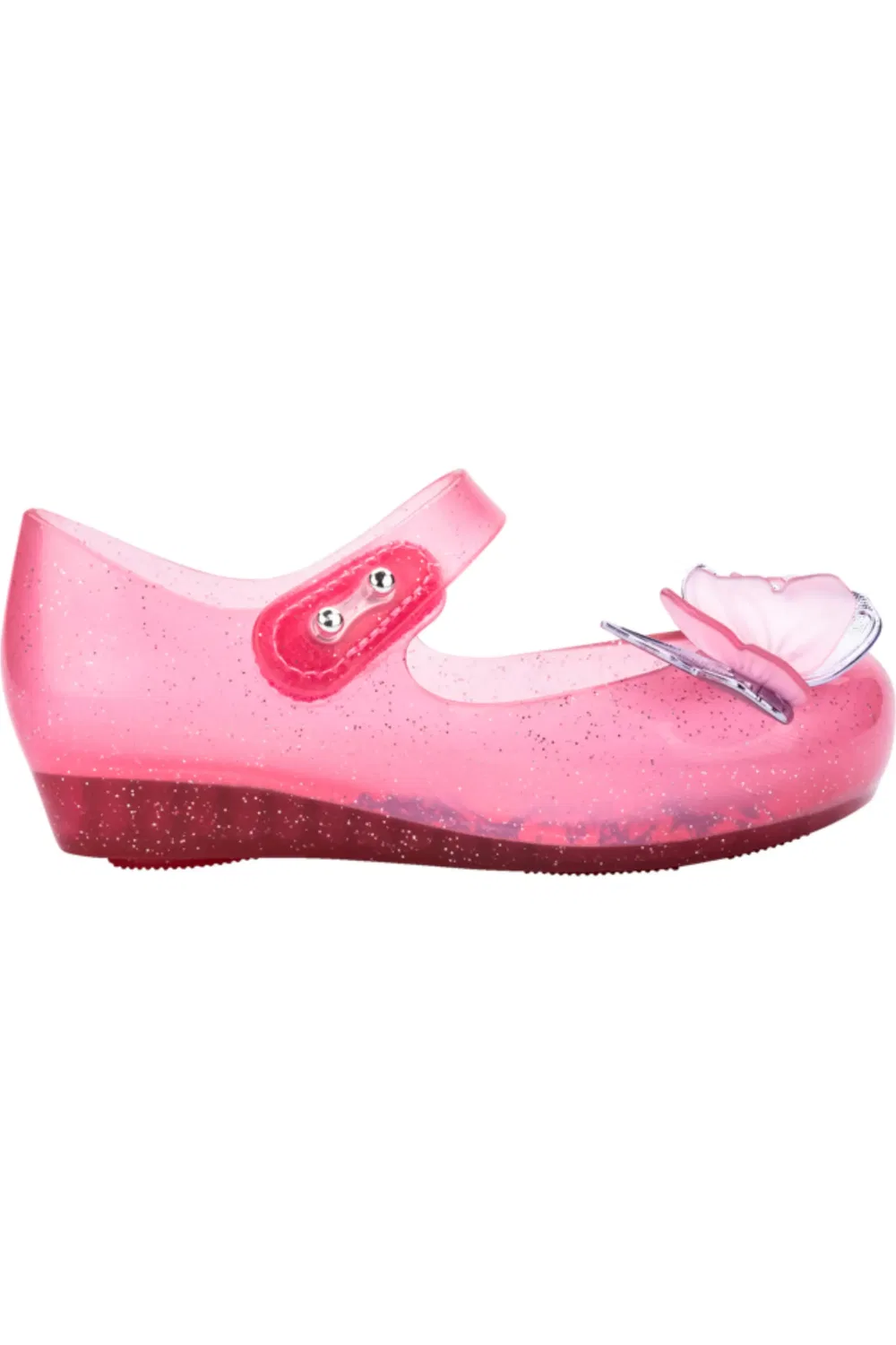Детские туфли Мэри Джейн с бабочками Ultragirl Mini Melissa, Glitter Pink — фото 2