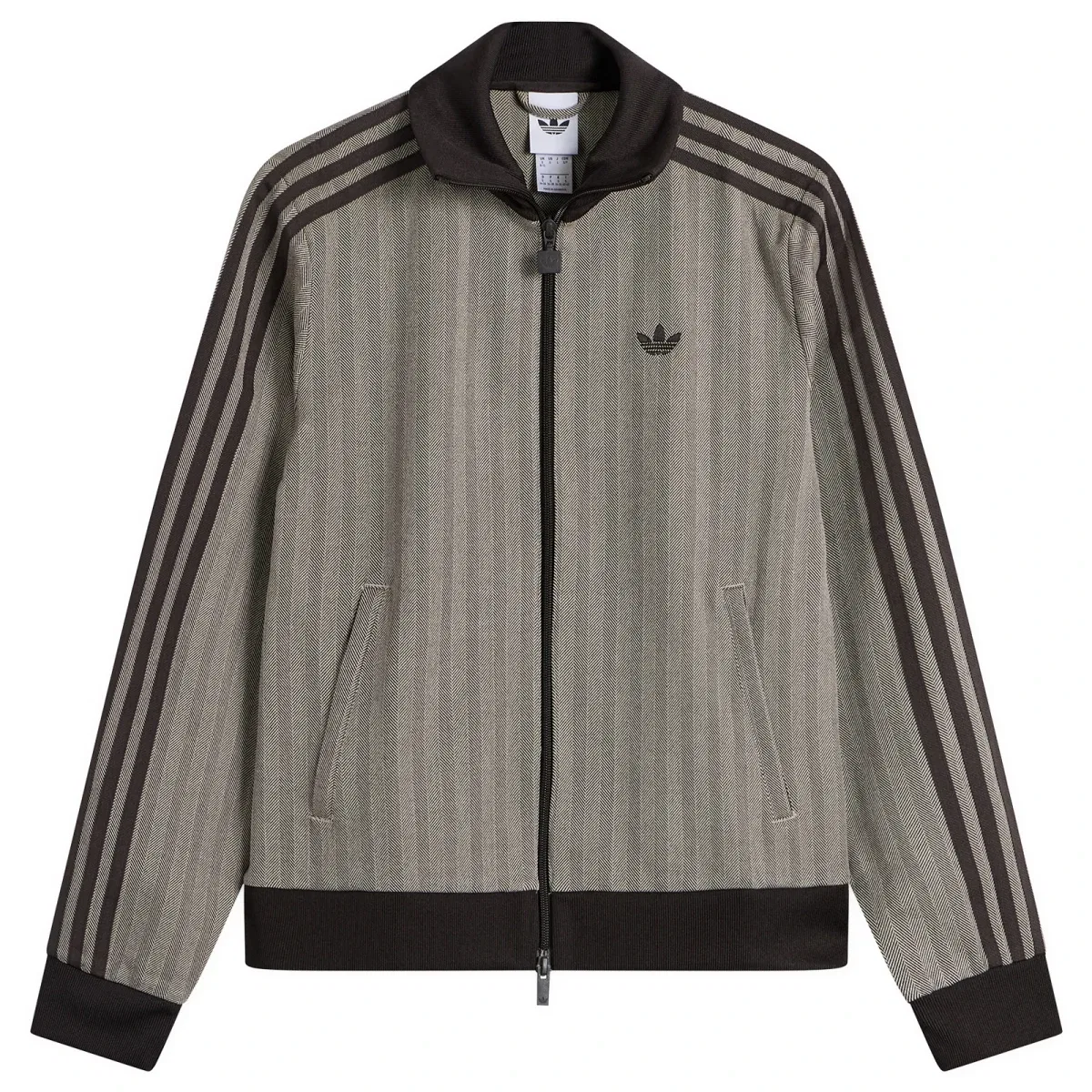 Женский свитшот с воротником-стойкой и молнией Tweed Track Top Adidas, Light Brown