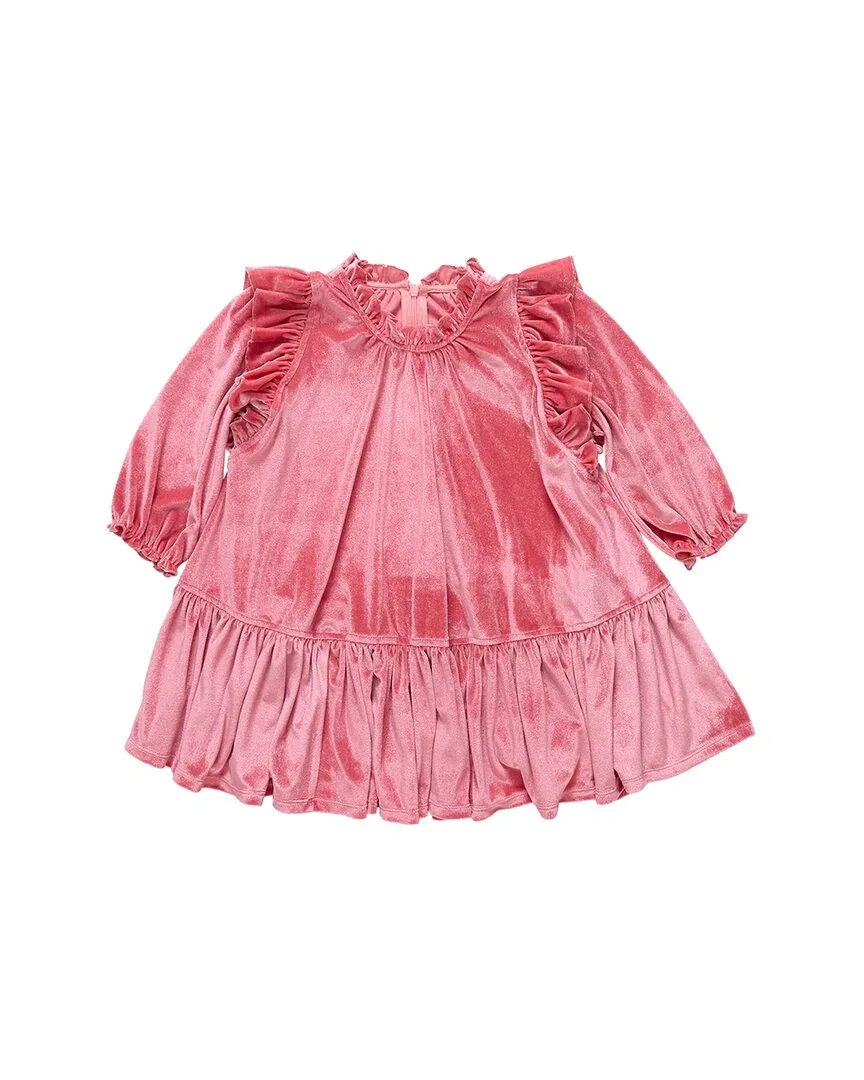 Детское платье для девочек с потайной молнией Harper Pink Chicken, розовый