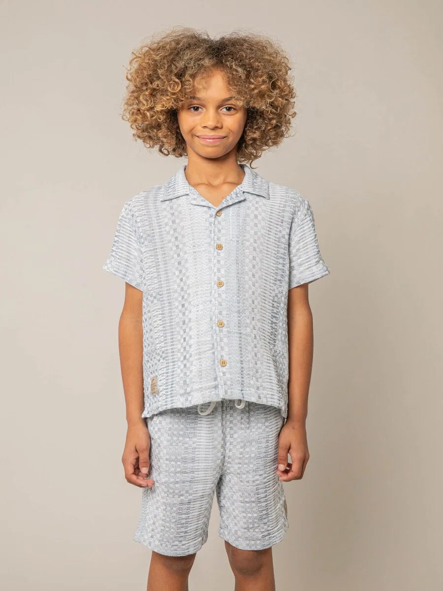 Рубашка на пуговицах Deeluxe Regular fit Button Up Shirt 'Mio' пыльно-голубого цвета — фото 4