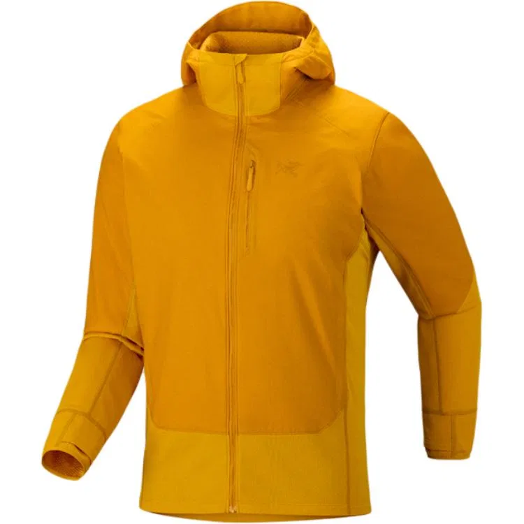 Мужское флисовый худи с капюшоном Arcteryx, Core Yellow/Nucleus