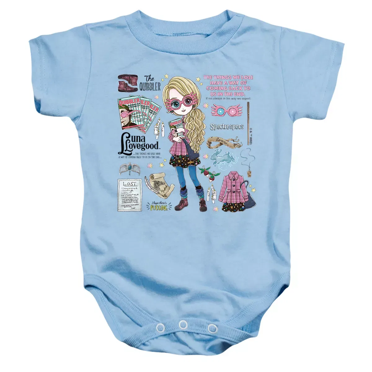 Детское боди для мальчиков с коротким рукавом Harry Potter Light Blue