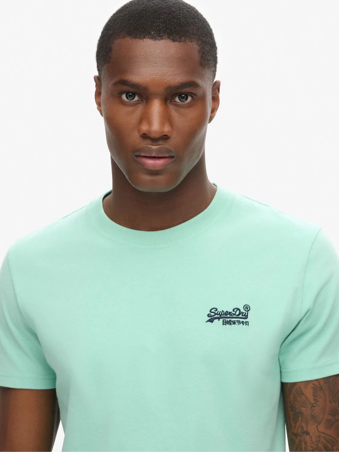 Футболка Essential Logo Embroidery Superdry, светло-зеленый — фото 3