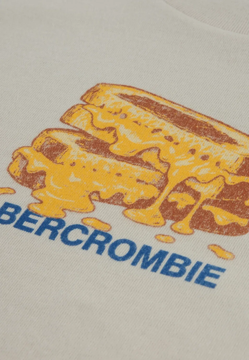 Футболка с принтом «Жареный сыр» Abercrombie & Fitch, Oatmeal — фото 3
