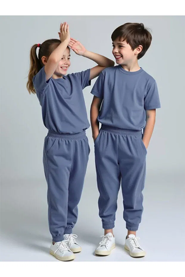 Детский комплект для девочек с коротким рукавом Levi Colony Kids Minojoy, Colonial Blue