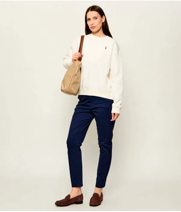 Женский пуловер свободного кроя U.S. Polo Assn., Écru — фото 2