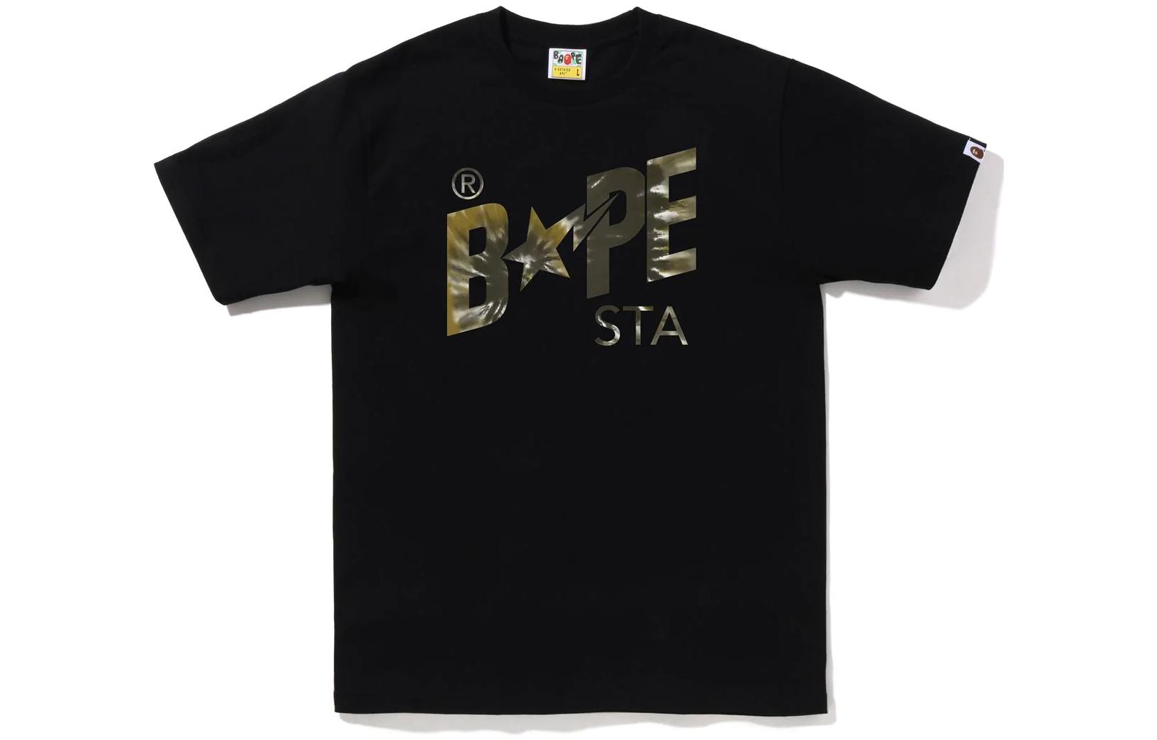 

Bape Tie Dye Bape Sta Logo футболка A BATHING APE, желтый letter