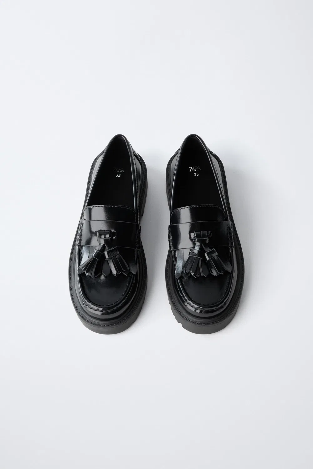 Лоферы с кисточками ZARA, Black — фото 4