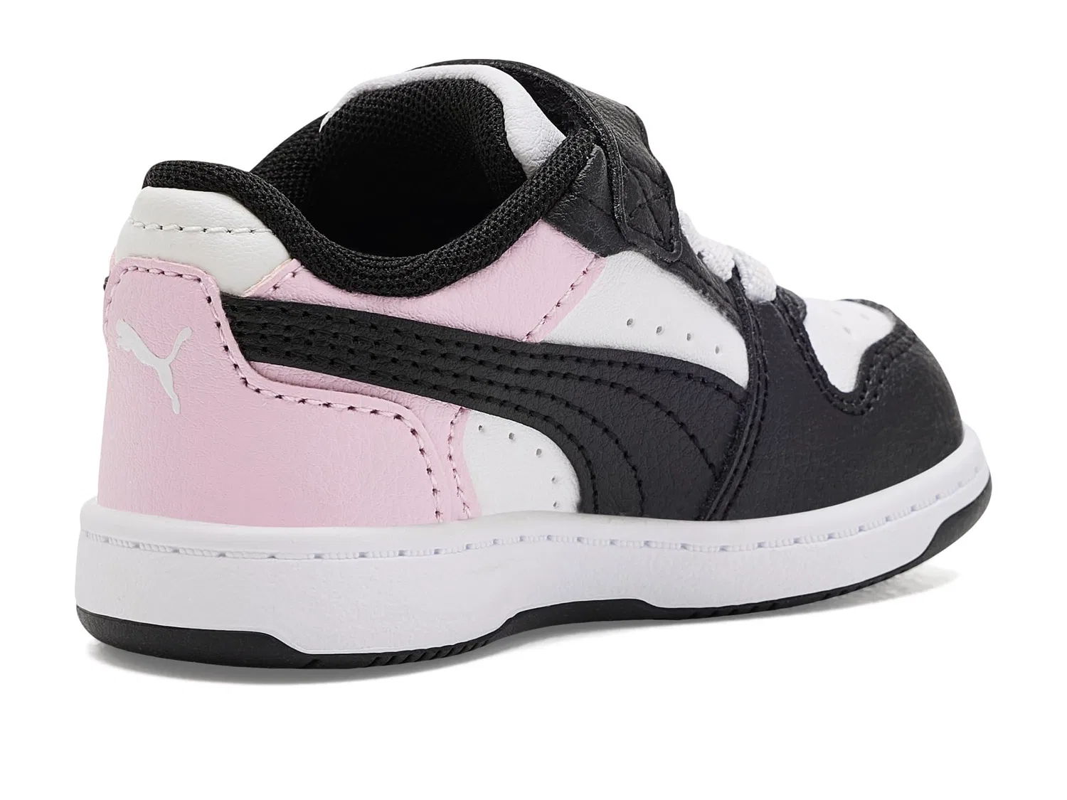 Детские кроссовки Rebound Slam Lo с альтернативной застежкой (для малышей) Puma Kids, PUMA White/PUMA Black/Pearl Pink — фото 4
