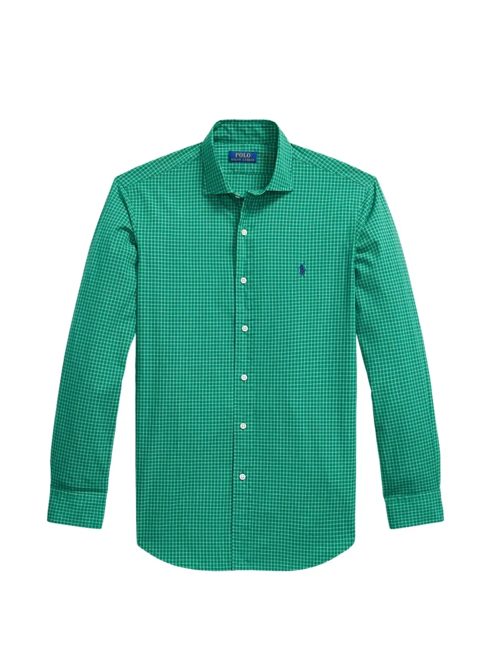 Поплиновая рубашка в клетку POLO RALPH LAUREN, зеленый