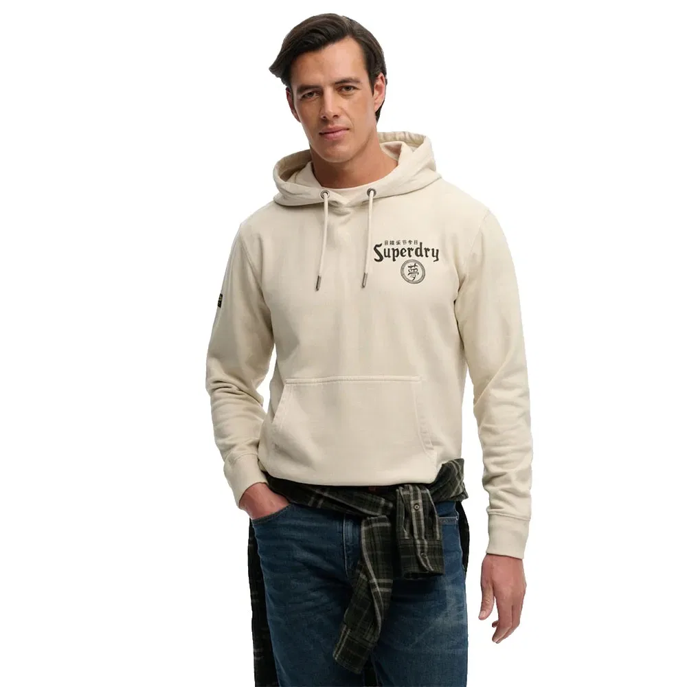 Худи свободного кроя Tokyo Narrative Superdry, бежевый