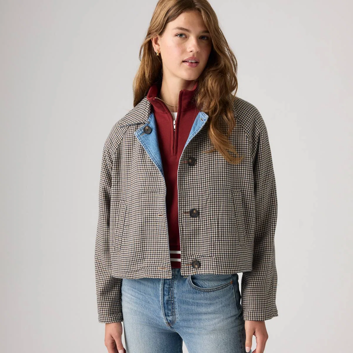 Джинсовая куртка Reversible short trench Levi's, Neutral - Neutral — фото 2