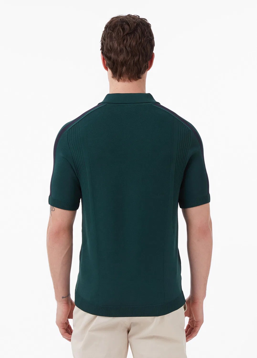 Трикотажный джемпер поло Lacoste Classic Fit, green — фото 3