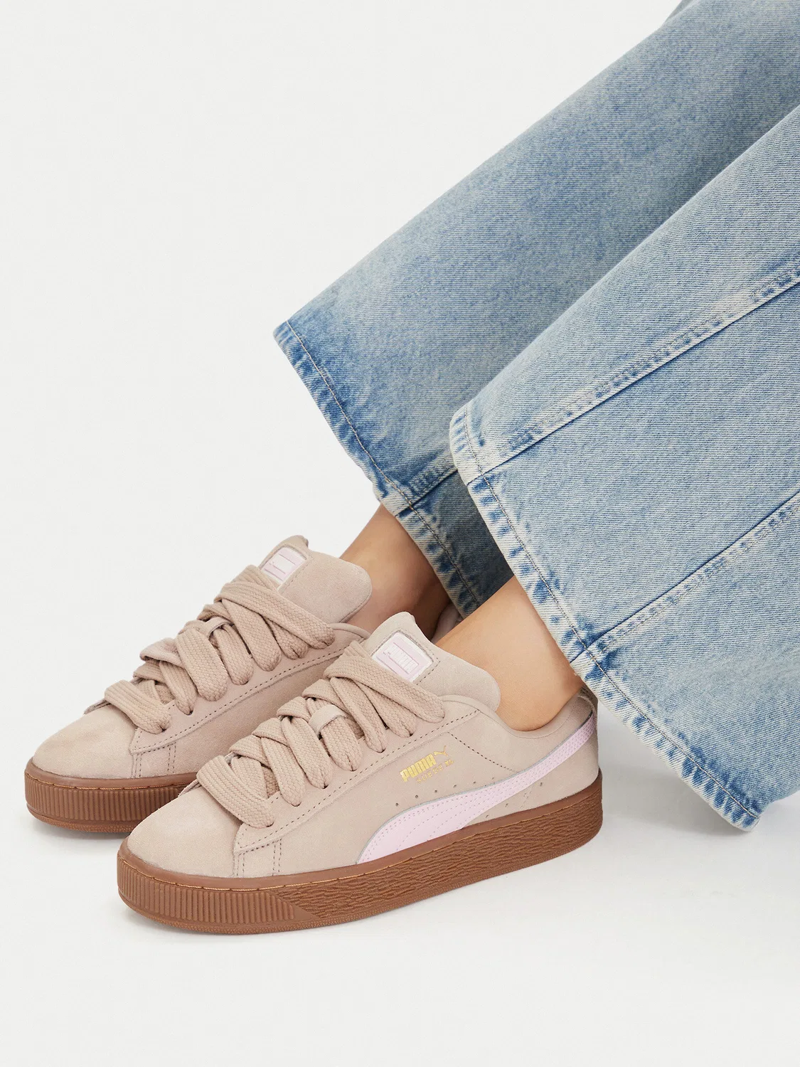 Кроссовки для девочки Suede Jr Puma, розовый