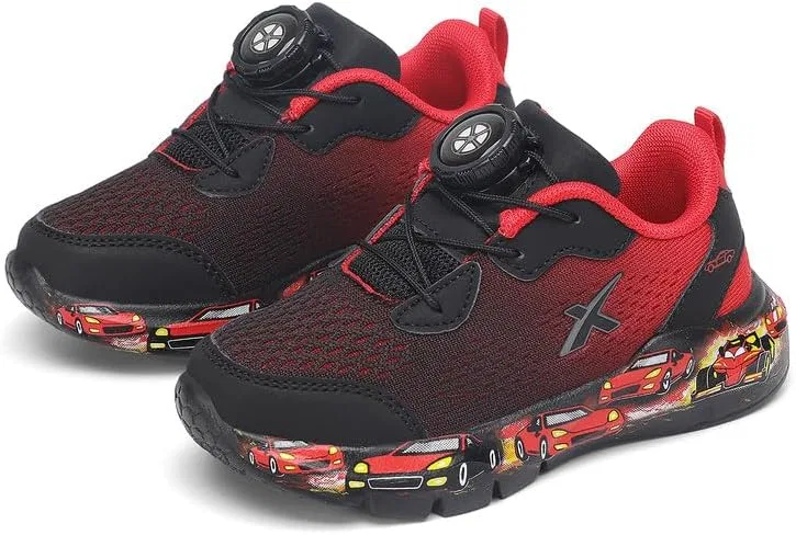 Детские кроссовки для мальчиков с липучкой Calvin GEERX, Red Black — фото 3