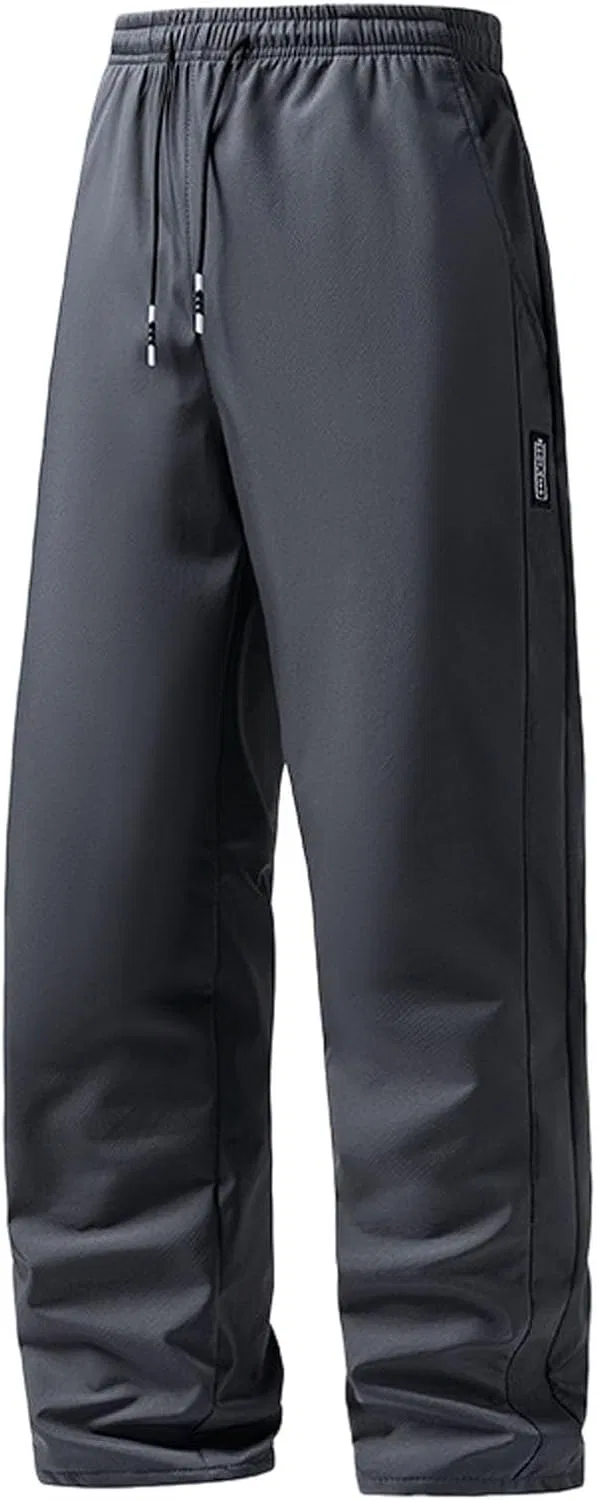 Мужские утеплённые штаны на флисе с молнией, модель Tall Straight Leg — фото 4
