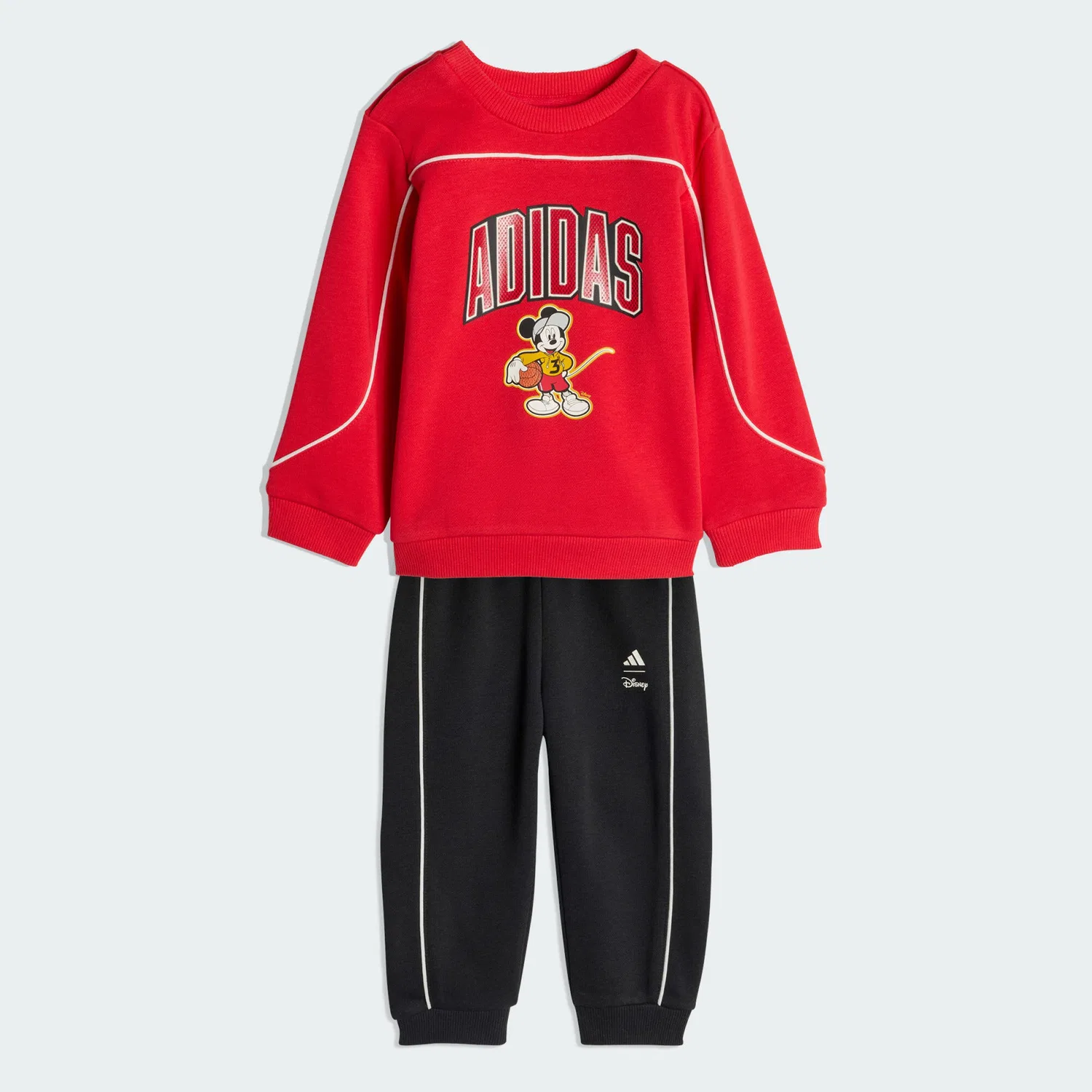 Детский спортивный костюм с принтом Micky Maus Adidas, Hellrot Weiß — фото 4