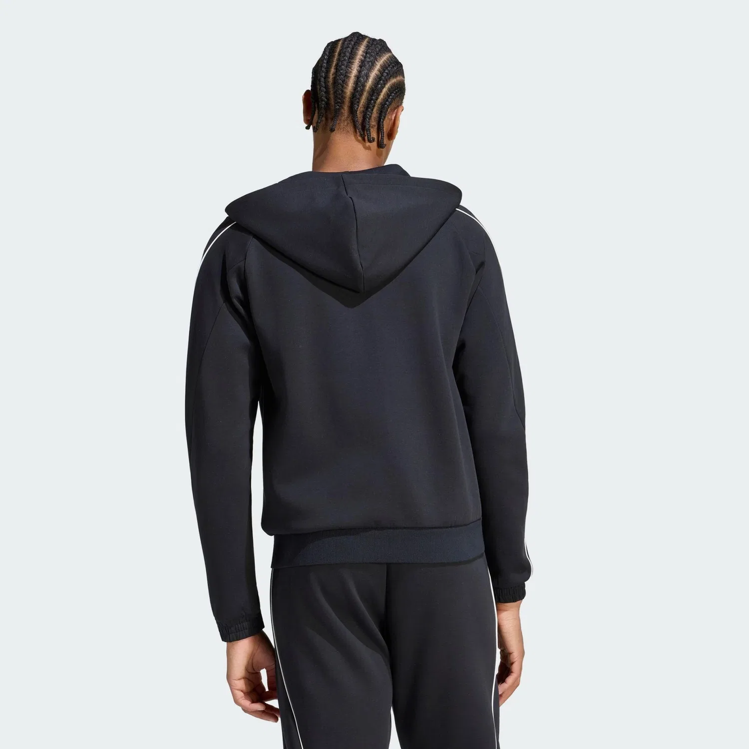 Мужское худи с длинным рукавом Stadium Small Logo Full-Zip Hoodie Adidas, Schwarz — фото 3