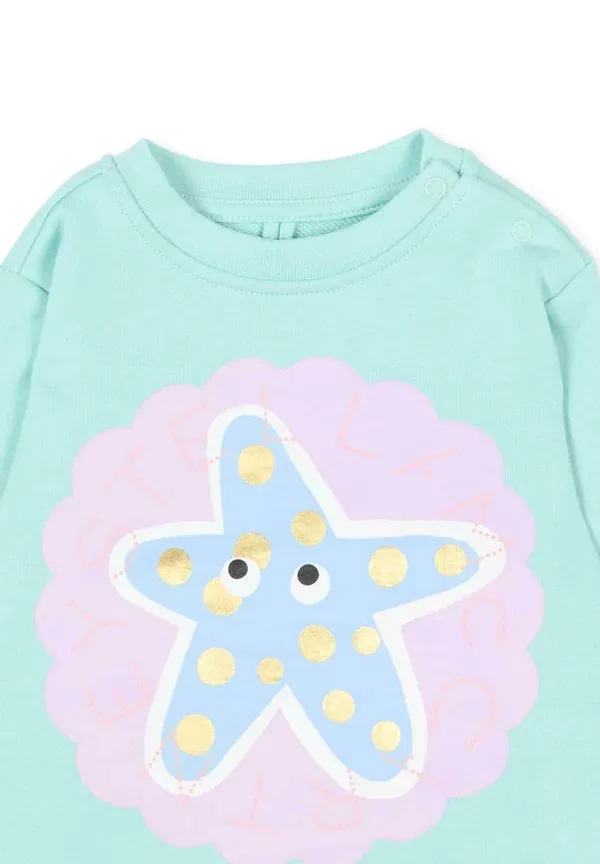 Худи с принтом Felpe Stella Mccartney Kids light blue, светло-голубой — фото 3