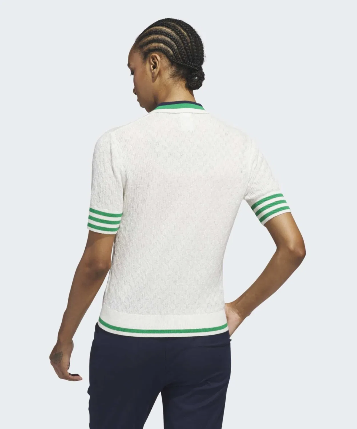 Женский поло-клубный джемпер с коротким рукавом Adidas Originals, Белый — фото 2