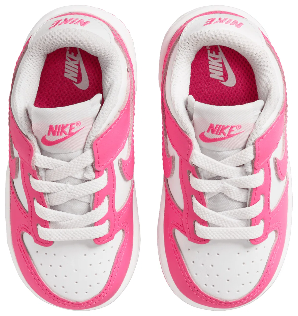 Кроссовки для девочек Dunk Low Nike, цвет Laser Fuchsia/White — фото 4