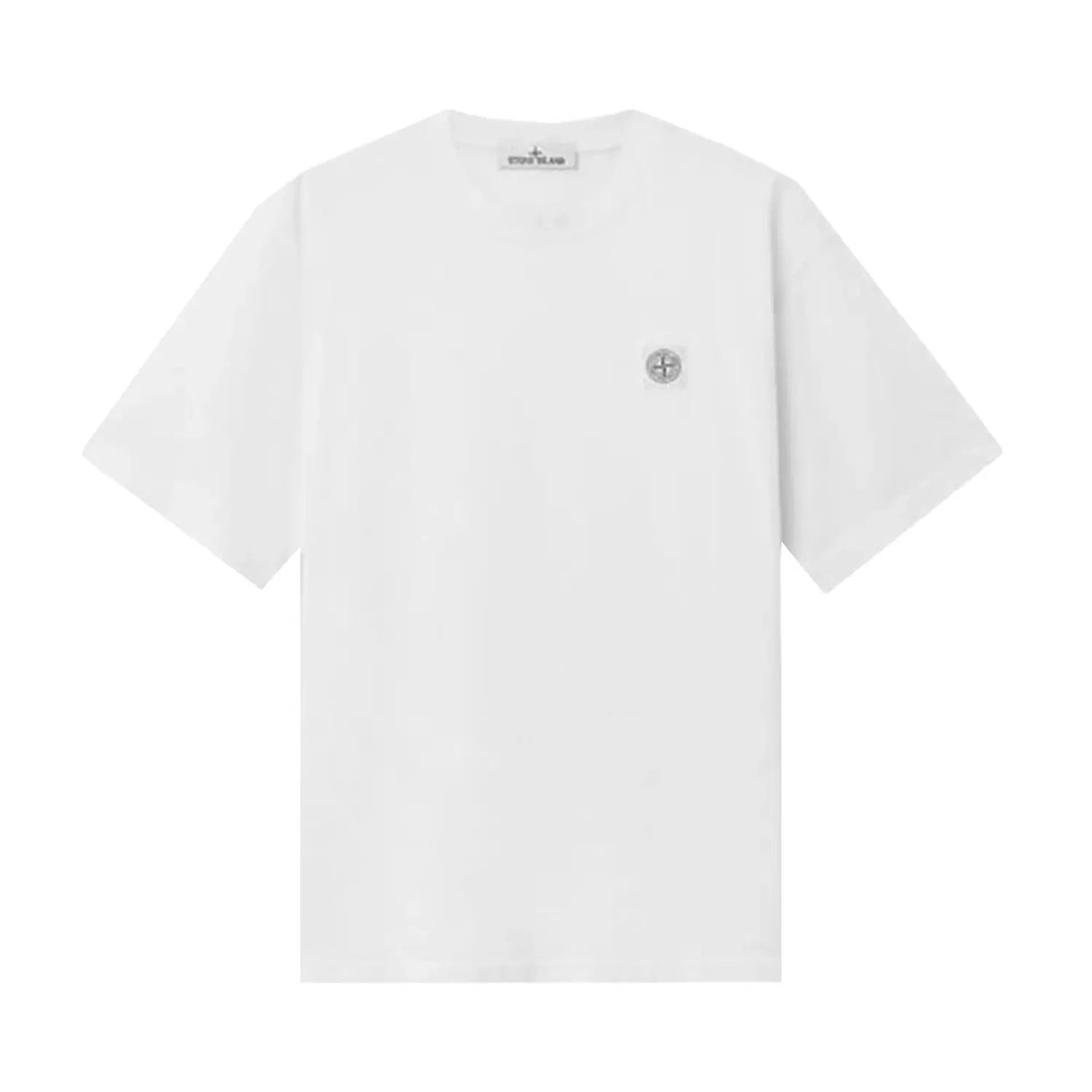 Футболка с коротким рукавом из чесаного органического хлопка Stone Island, белый