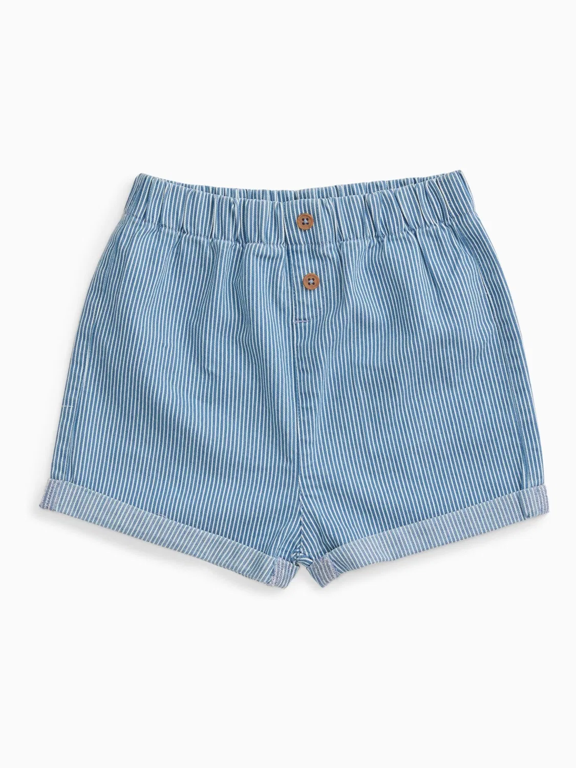 Шорты джинсовые полосатые, supersoft, MORI, голубой