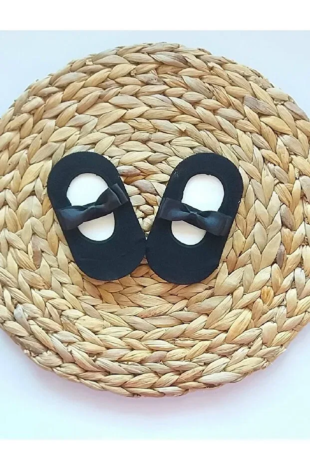 Детские балетки для девочек без застежек с бантом Black Satin Bow Ballerina Ballet Asa Bebek Çocuk, Black