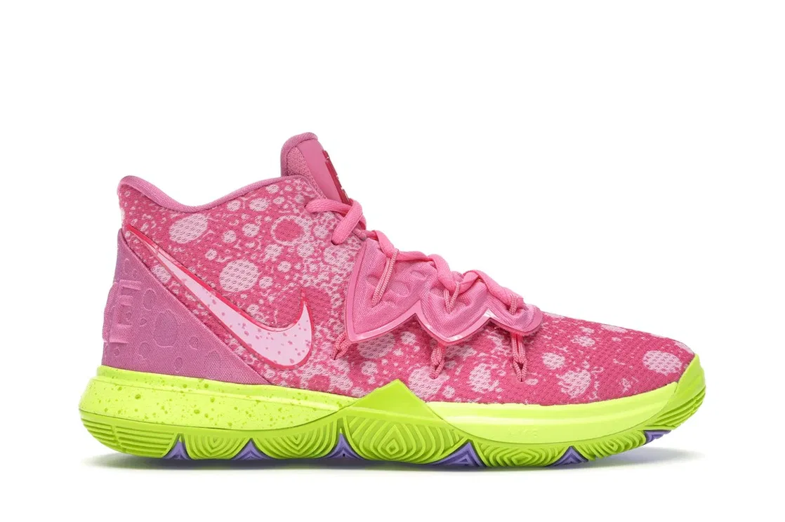 Детские кроссовки для мальчиков с принтом Nike Kyrie 5 SpongeBob Patrick, Lotus Pink/University Red