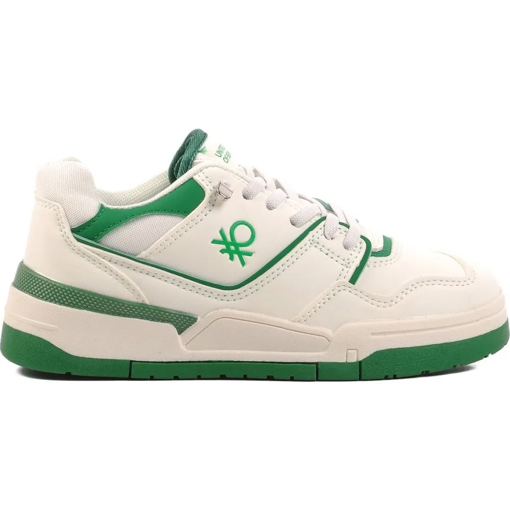 Детские спортивные кроссовки с шнуровкой Beyaz Yeşil BNI-10082 F United Colors Of Benetton