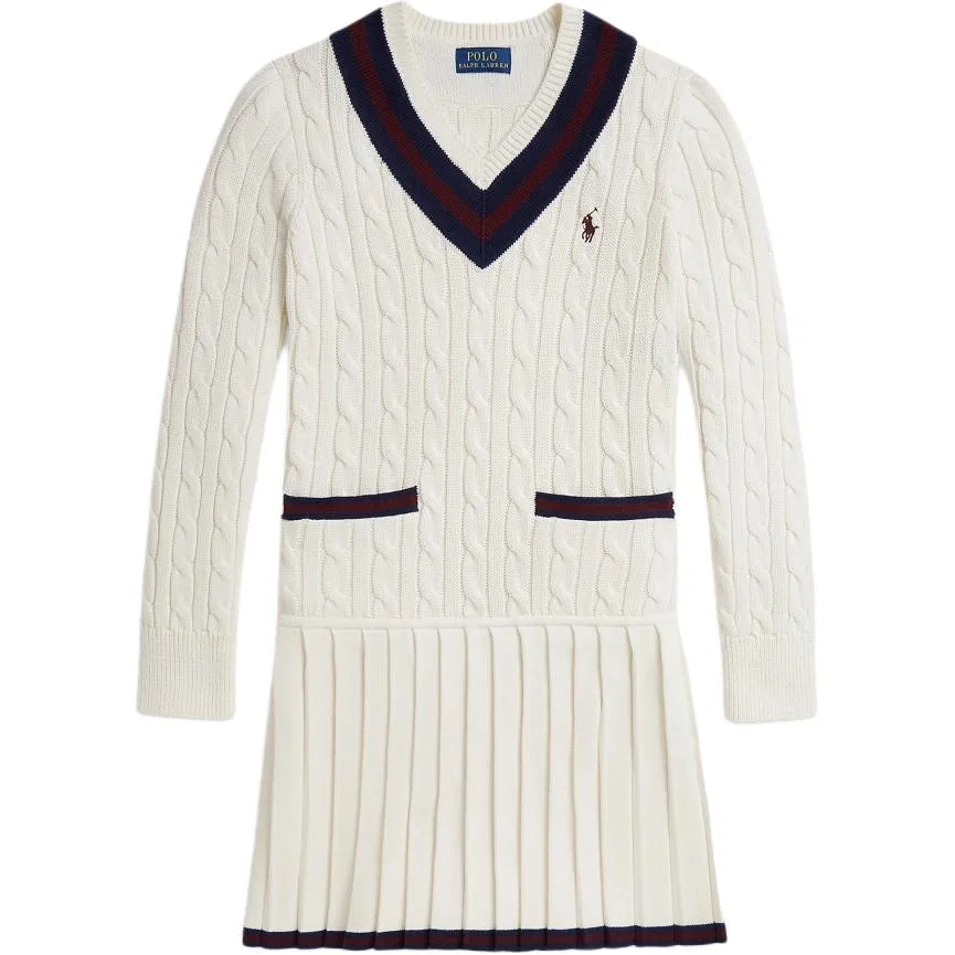 Детское платье для девочек с V-образным вырезом Polo Ralph Lauren