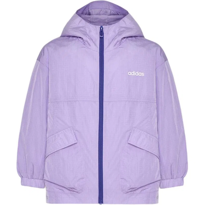 Детская куртка с капюшоном, Powder Plum Purple, Adidas