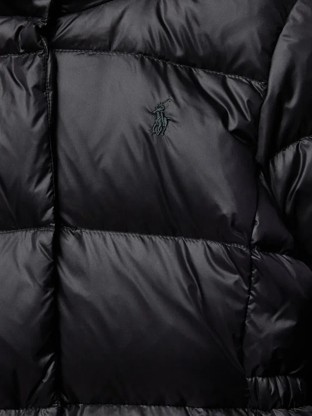Куртка с капюшоном и стеганым рисунком POLO RALPH LAUREN KIDS, черный — фото 3