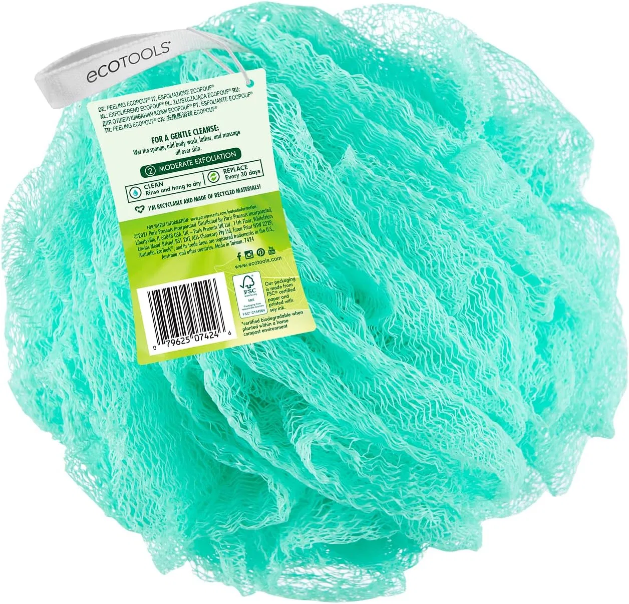 Мочалка для тела EcoTools Turquoise — фото 2