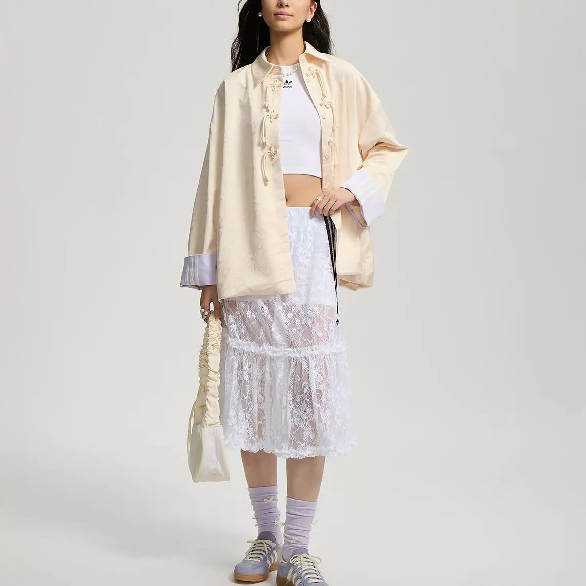 Adidas Originals Куртка рубашка женская, Light Beige — фото 3