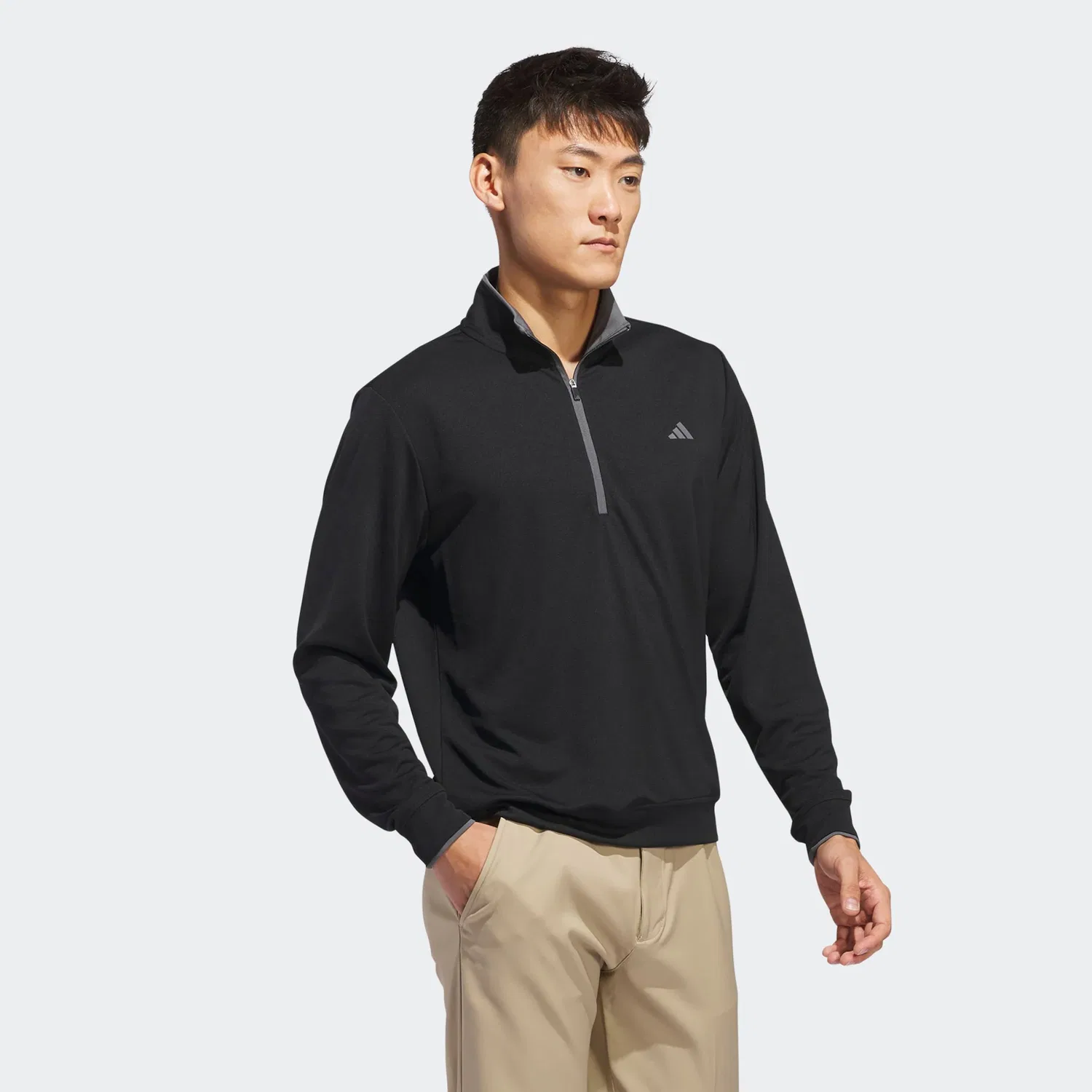 Мужской куртка-гольф с половинной молнией Adidas Performance, Black — фото 3