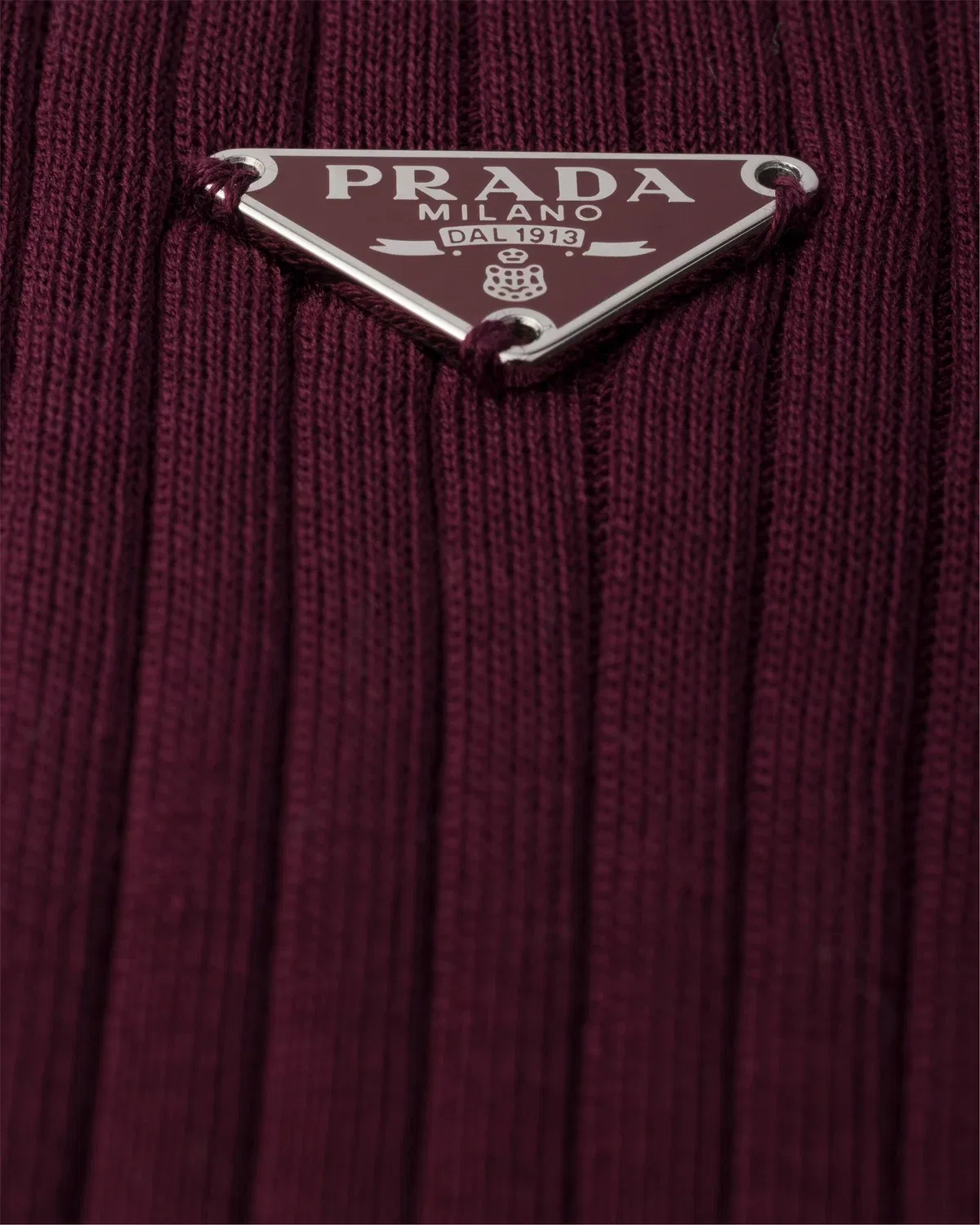 Носки хлопковые Prada, бордовый — фото 2
