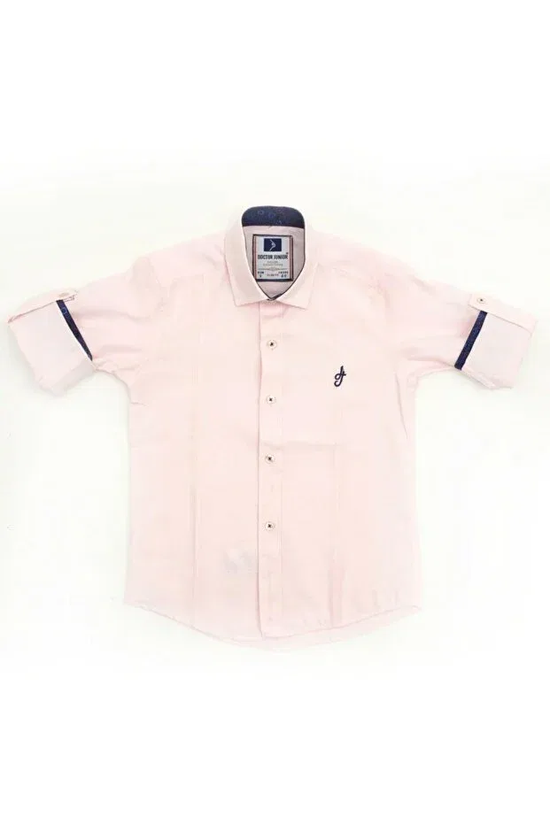 Детская рубашка для мальчиков хлопковая Oxford Doctor Junior, Pink