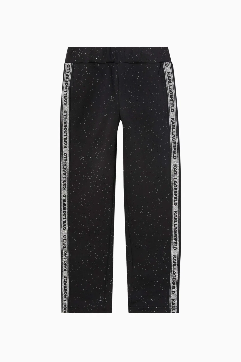 Штаны из футера с блестящим логотипом Karl Lagerfeld Kids