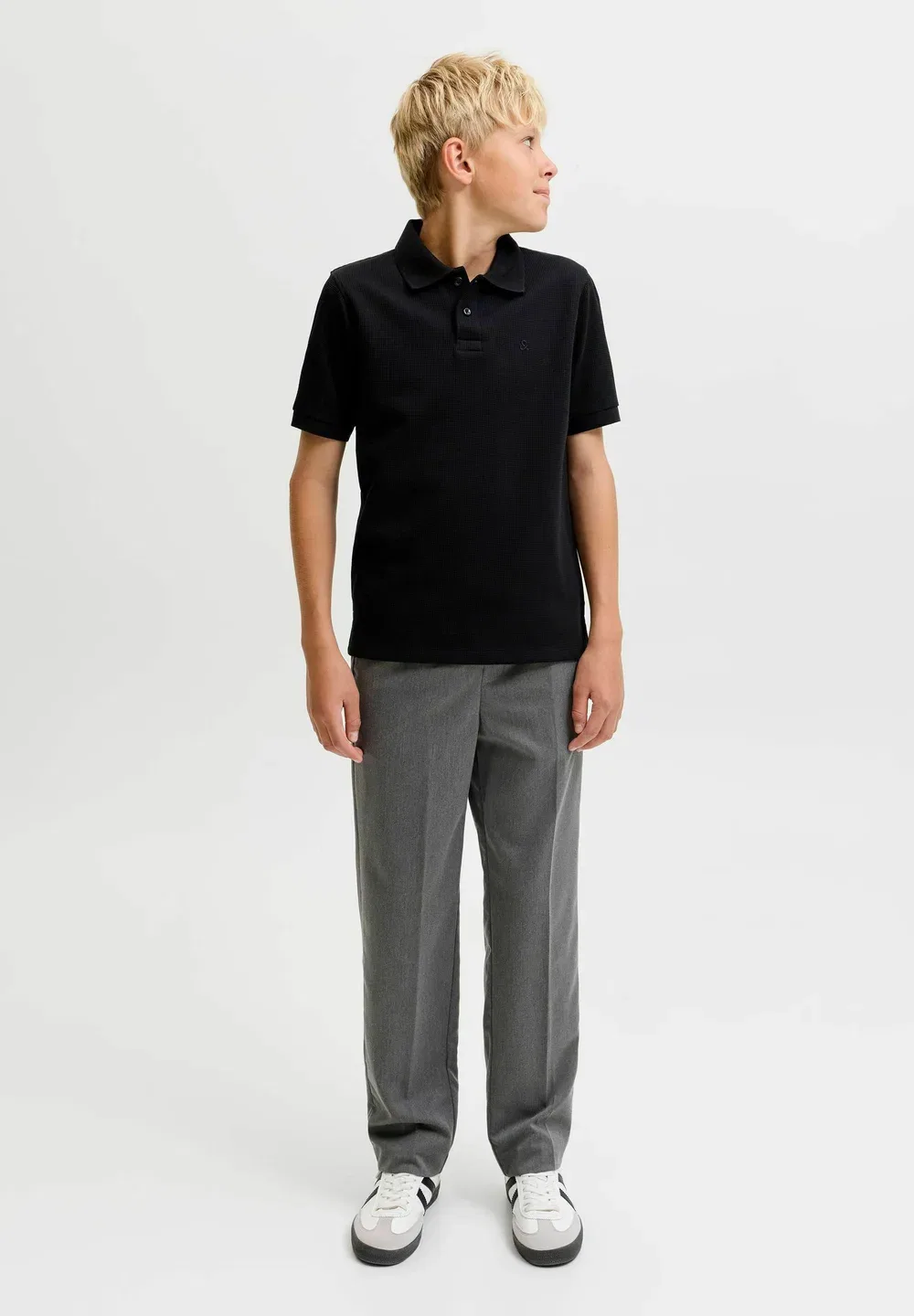 Брюки свободного кроя, брюки свободного кроя для мальчиков - брюки Jack & Jones Junior, Grey Melange