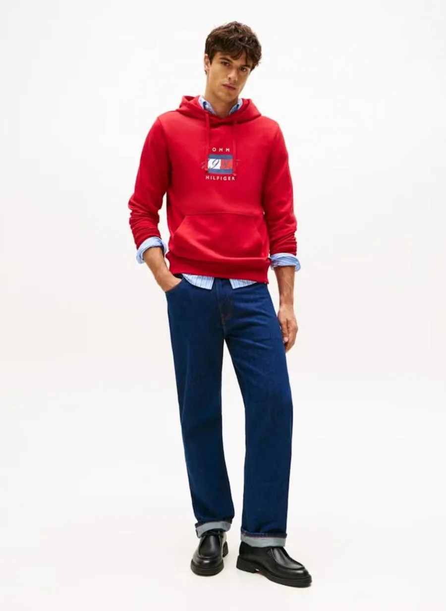 Худи Tommy Hilfiger Flag Graphic, красный — фото 2