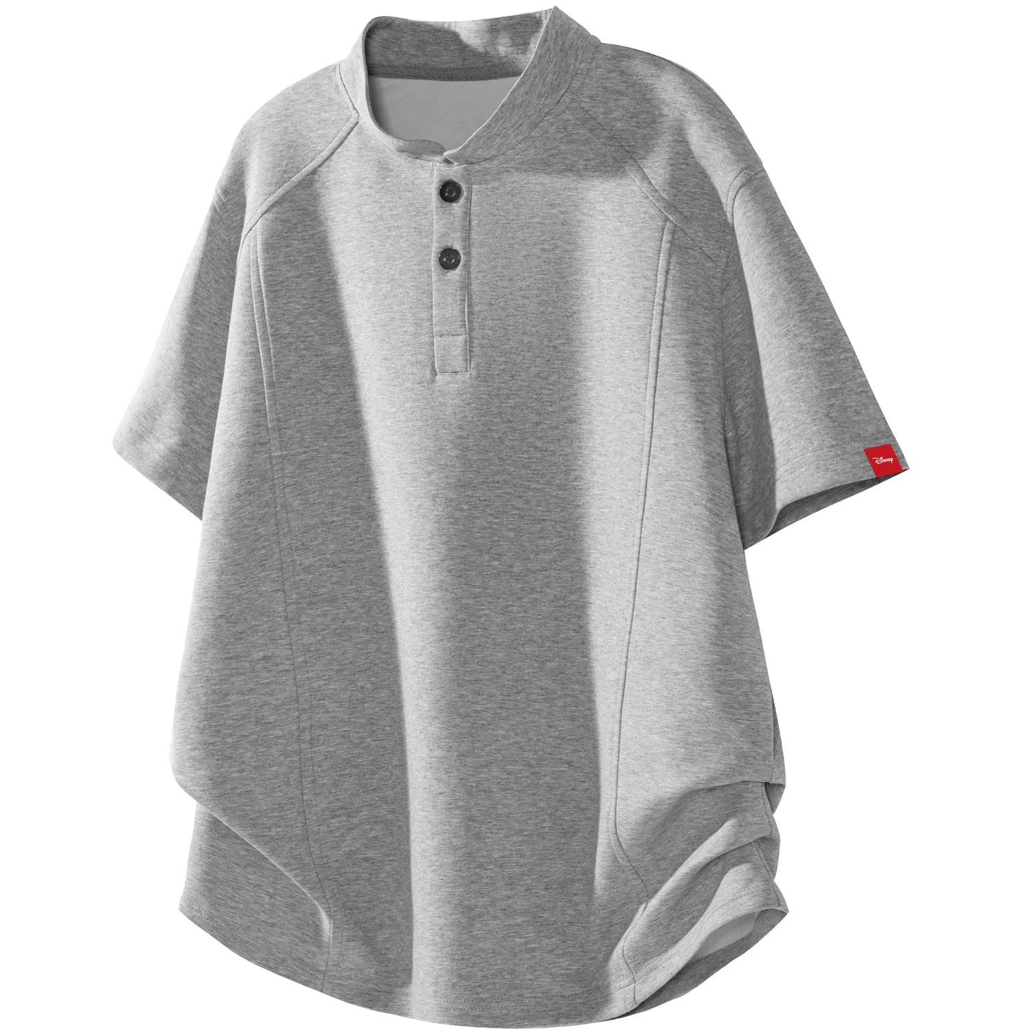 Детская футболка с воротником-стойкой Disney Stand Collar Moderate Straight Fit, Heather Gray