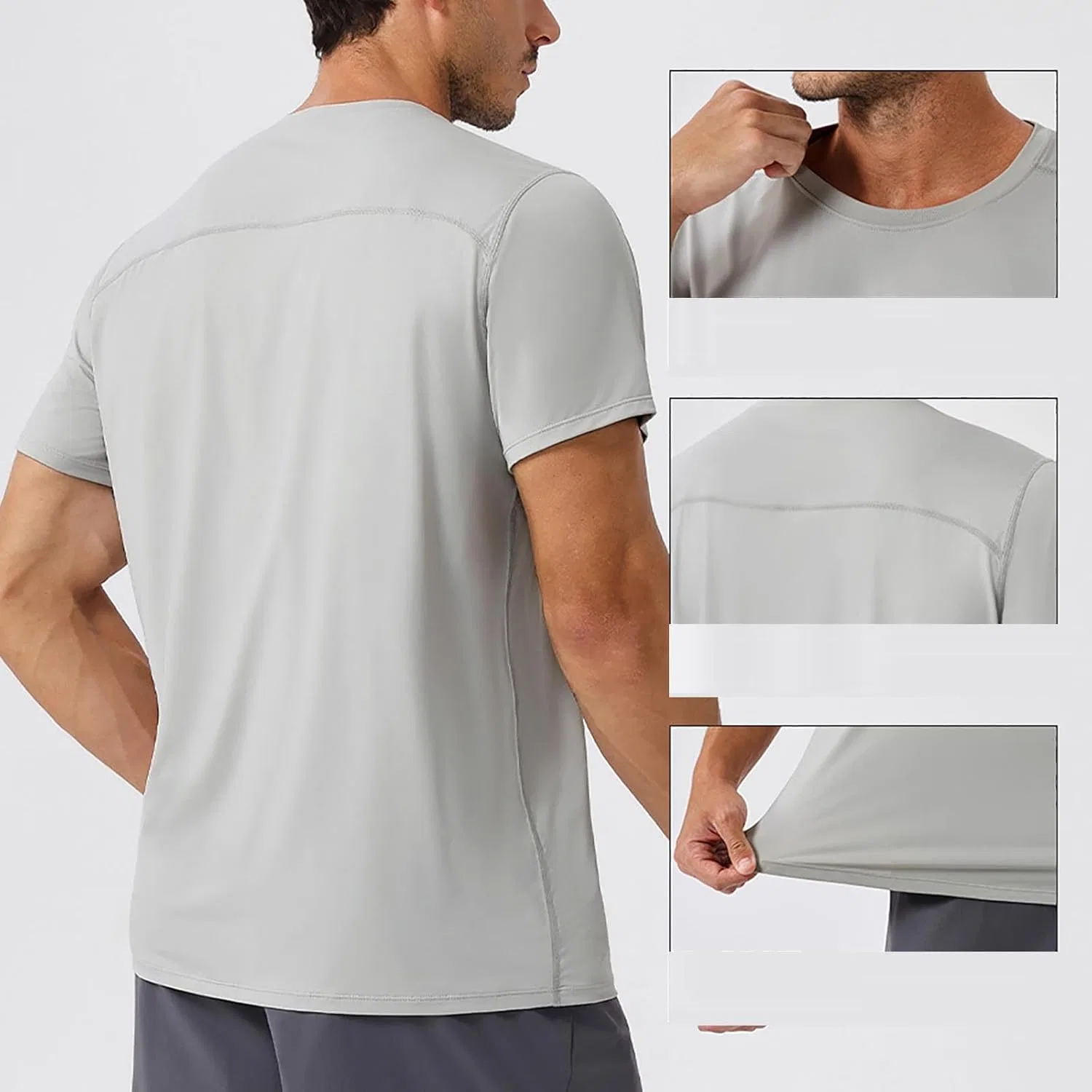 Мужская футболка с защитой UPF 50+ Pelang, Gray — фото 3